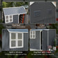 Outsunny 8.5' x 5.5' Metal Garden Storage Shed, Outdoor Tool Storage House with Lockable Door, Vents, Sloped Roof, Light Grey