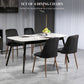 HOMCOM Upholstered Dining Chairs Set of 4, Velvet Accent Chair with Back and Wood-grain Steel Leg for Kitchen, Grey