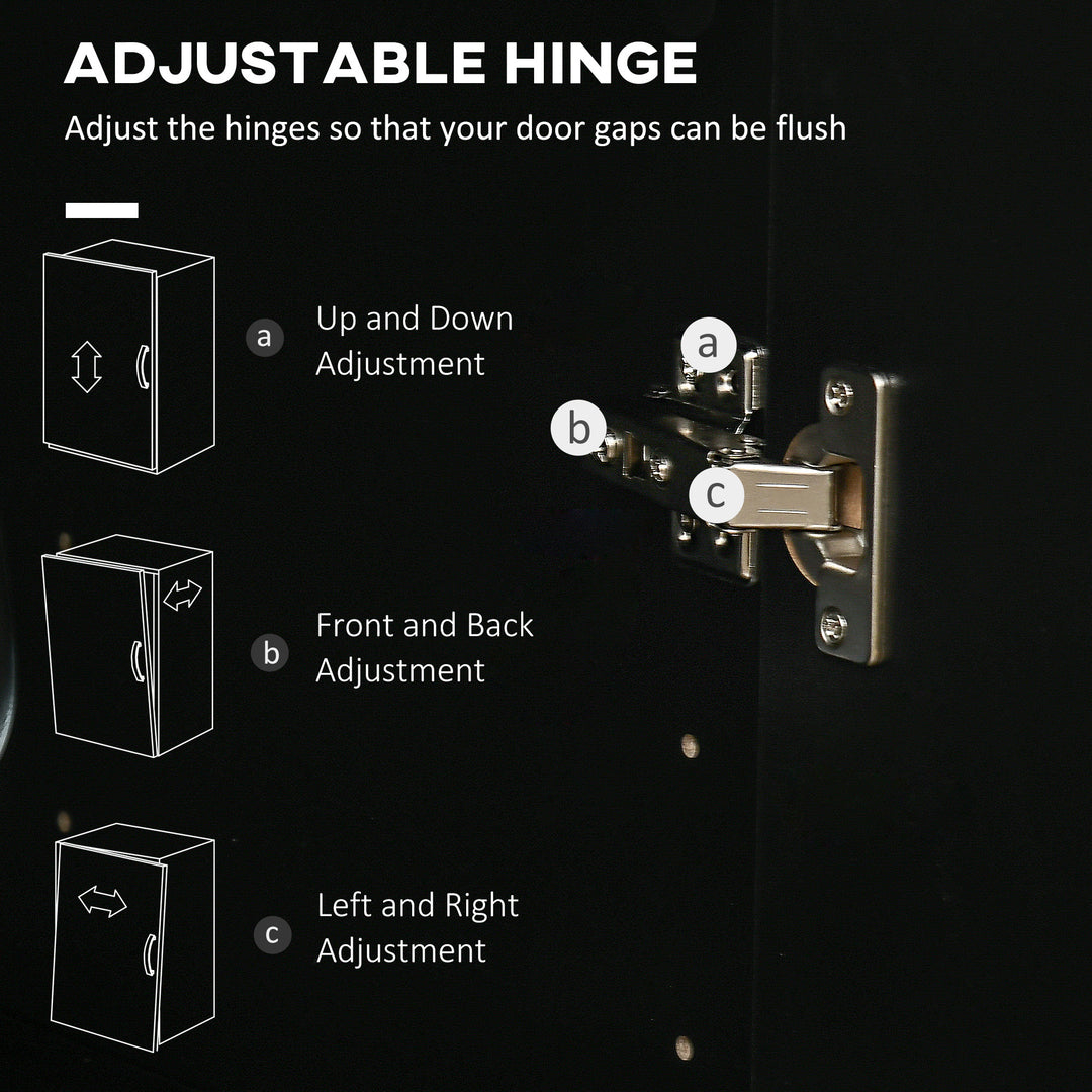 HOMCOM 72" Kitchen Pantry Cabinet, Modern Kitchen Pantry Storage Cabinet with 4 Doors and 3 Adjustable Shelves, White