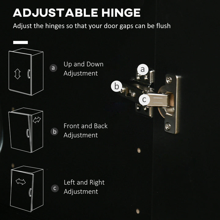 HOMCOM 72" Kitchen Pantry Cabinet, Modern Kitchen Pantry Storage Cabinet with 4 Doors and 3 Adjustable Shelves, White