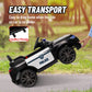 Qaba 12V Kids Electric Police Car w/ Remote Control, Spring Suspension, Transport Wheel, Siren, Music, Light, Horn, Black