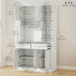 HOMCOM Kitchen Buffet with Hutch Multi Storage Cupboard Cabinet Server Sideboard with Drawers