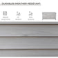 Outsunny 75 Gallon Wooden Storage Box patio Deck Box Bench, Garden Backyard Outdoor Storage Container with Aerating Gap & Weather-Fighting Finish, White