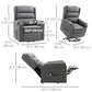 HOMCOM Lift Chair for Elderly, Power Chair Recliner with Footrest, Remote Control, Side Pockets for Living Room, Grey