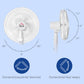 HOMCOM Standing Floor Fan with Remote Control, Stand Up Cooling Fan, Tall Pedestal Electric Fan for Home Bedroom, White