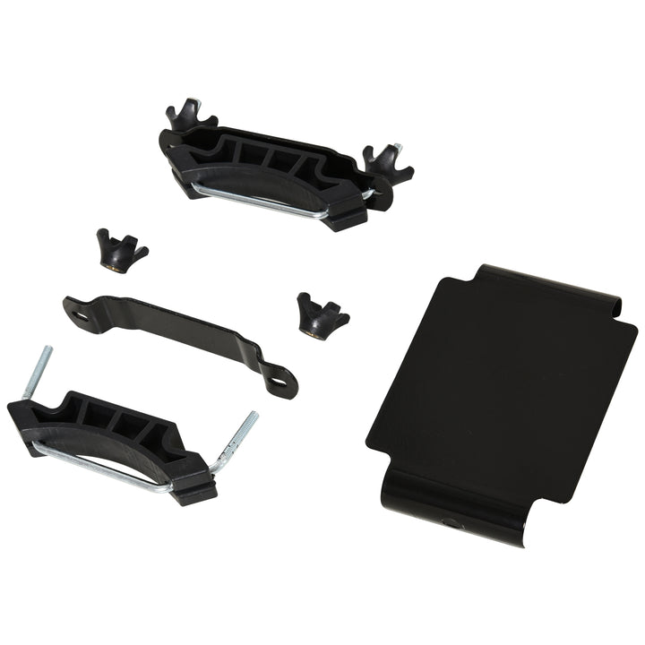 HOMCOM 64"/43" x 39" Car Roof Rack, Length Adjustable Roof Basket, Universal Rooftop Cargo Carrier Basket with U-bolts, 220 lbs Capacity