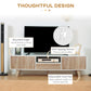 HOMCOM Modern TV Stand Cabinet for TVs up to 72" Flat Screen with Push-open Drawer, Storage Compartment and Cable Management, Rounded-edge Entertainment Center for Living Room, Bedroom