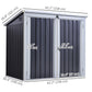 Outsunny 5ft x 3ft Outdoor Garbage Bin Storage Shed with Lockable Doors and Lid, Outside Storage Shed for Trash Can, Black