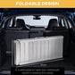 HOMCOM 3ft Textured Aluminum Folding Wheelchair Ramp, Portable Threshold Ramp, for Scooter Steps Home Stairs Doorways