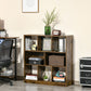 HOMCOM 5-Tier Bookcase, Storage Bookshelf, Display Shelves with Adjustable Shelves for Living Room, Home Office, Nature Wood