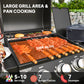 Outsunny 3 Burner Gas Grill with Side Burner, 9.5 KW Propane BBQ Grill, Cabinet Style with Shelves, Wheels, Instant Ignition