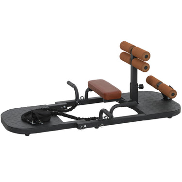 Soozier Foldable Sissy Squat Machine, Hip Thrust Machine with Push Up Stand, Multipurpose Glute Workout Equipment