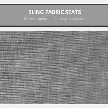 Outsunny 3 Person Porch Swing Outdoor Swing Chair with High Back Design, Side Pouches and Adjustable Canopy, Dark Grey