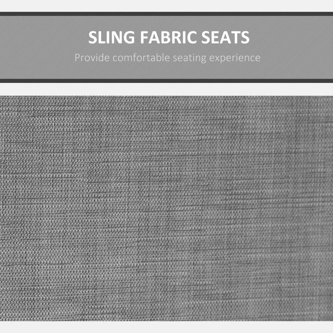 Outsunny 3 Person Porch Swing Outdoor Swing Chair with High Back Design, Side Pouches and Adjustable Canopy, Dark Grey