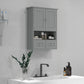 kleankin Bathroom Wall Cabinet, Medicine Cabinet, Over Toilet Storage Cabinet with Shelf and Drawers for Hallway, Living Room, White