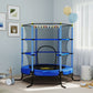 Qaba Kids Trampoline with Safety Enclosure Net and Safety Pad, Indoor Outdoor for Age 3-10 Years Old, Multi-coloured