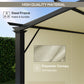 Outsunny 11' x 11' Retractable Pergola Canopy for Patio, Backyard, Beige