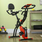 Soozier 3 in 1 Folding Exercise Bike, Foldable Stationary Bike with 8-Level Magnetic Resistance, Adjustable Seat, Black
