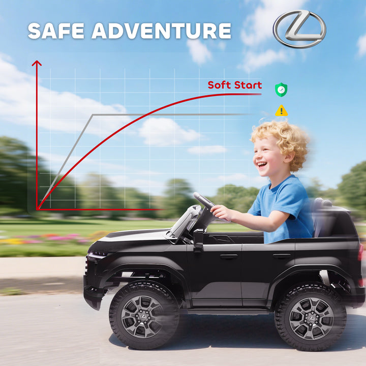 Qaba 12V Ride On Car, Licensed Lexus GX550, 2-Seater Kids Electric Vehicle with Remote Control and Suspension System, Red