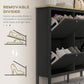 HOMCOM Entryway Shoe Storage Cabinet with 4 Flip Drawers, Adjustable Shelves, Narrow Shoe Cabinet for 20 Pairs of Shoes, White