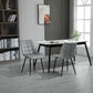 HOMCOM Upholstered Dining Chair Lounge Chair Soft Set of 2 Velvet-Touch Kitchen Reception Living Room Chair with Metal Legs, Grey
