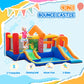 Outsunny 12.5 x 12FT Large Kids Bounce House, Castle-Themed with 2 Slides, Trampoline, Inflatable Pool, Climbing Wall, Carry Bag, 450W Air Blower