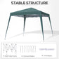 Outsunny 8' x 8' Pop Up Canopy, Outdoor Foldable Tent, Portable Canopy Tent with Carrying Bag for Camping, Party, Picnic, White