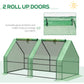 Outsunny 6' x 3' x 3' Portable Tunnel Greenhouse Outdoor Garden Mini with Large Zipper Doors & Water/UV PE Cover Green