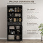 HOMCOM 72" Storage Cabinet, Freestanding Kitchen Pantry Cabinet with 4 Doors, Drawer and 3 Adjustable Shelves, White