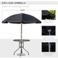 Outsunny 6 Pieces Outdoor Dining Set for 4 with Umbrella Patio Outdoor Furniture Set with Round Table 4 Folding Chairs Black
