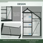Outsunny 6.2' x 6.3' x 6.6' Clear Polycarbonate Greenhouse, Large Walk-In Green House Garden, Plants Grow, Galvanized Sheet  Frame w/ Slide Door