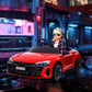 Aosom Ride-On Toy On Car with Remote Control, 12V 3.1 MPH Electric Ride for Kids w/ Suspension System, Horn Honking, White