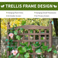 Outsunny Raised Garden Bed with Trellis, Wood Planter Box for Garden, Free Standing Flower Bed, 25.2" x 11" x 47.2" Brown