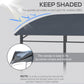 Outsunny 7' x 5' BBQ Grill Gazebo Tent, Garden Grill Canopy with Steel Frame and Hooks, Outdoor Sun Shade, Grey