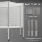 Soozier 14FT Enclosure Trampolining Bounce Safety Accessories Trampoline Net with 8 Poles, Grey