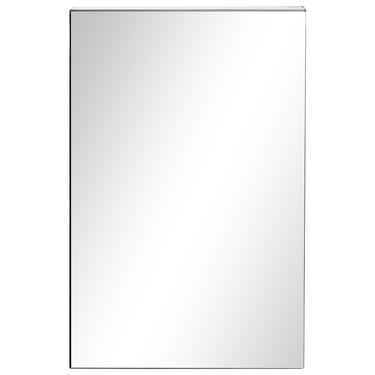 kleankin Wall Mounted Bathroom Medicine Cabinet Mirrored Cabinet with Hinged Door 3-Tier Storage Shelves Silver