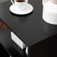 HOMCOM Wooden S Shape End Table 3 Tier Storage Shelves Organizer Living Room Side Table Desk Black