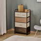 HOMCOM Dresser for Bedroom with 5 Drawers, Chest of Drawers with Metal Frame, Fabric Dresser for Living Room, Multi-Coloured