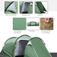 Outsunny Pop Up Camping Tent with Vestibule Waterproof Tent for 2-3 Person, Dark Green