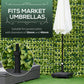 Outsunny Square Parasol Base Portable Umbrella Stand Weights for Cantilever Banana Parasol with Wheels, Water or Sand Filled, for Î¦0.75'', Î¦1.5'' Poles, Black