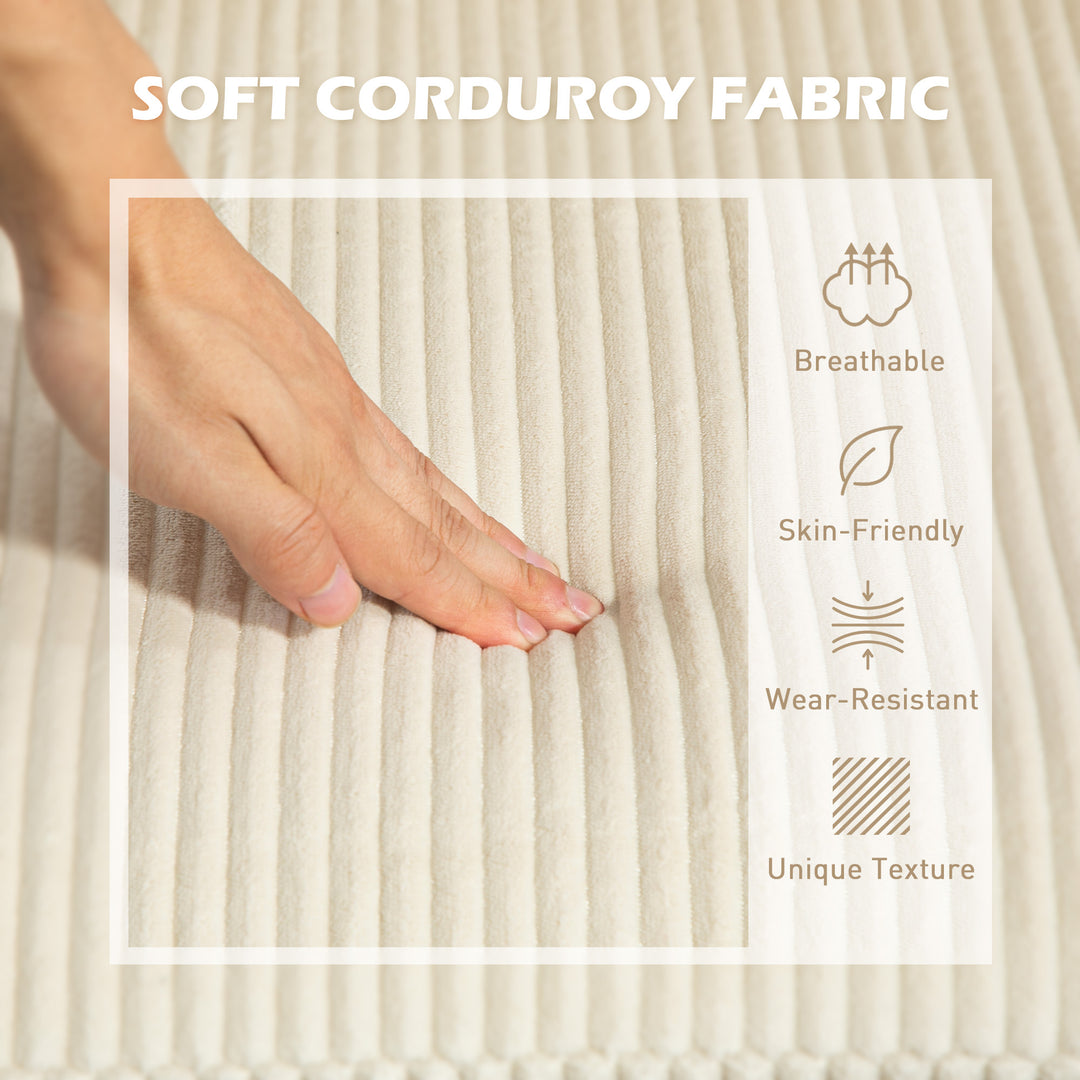 HOMCOM L Shaped Couch, L Shape Sofa with Chaise Lounge and Spring Cushion for Living Room, Bedroom, Grey