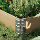 Outsunny Raised Garden Bed, Foldable Two-Box Wooden Planters for Outdoor Vegetables, Flowers, Herbs, Plants, Easy Assembly