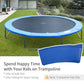 Soozier 14FT Trampoline Pad Replacement, Î¦168" Spring Cover, Water-Resistant Universal Round Trampoline Safety Pad, No Holes for Pole, Blue