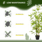 Outsunny Artificial Bamboo Tree, 4ft Fake Tree with Realistic Leaf and Natural Trunk, Decorative Plant in Nursery