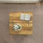 HOMCOM Farmhouse Coffee Table, Square Center Table with Flip-top Lids, Hidden Storage Compartment and Wooden Legs, Oak
