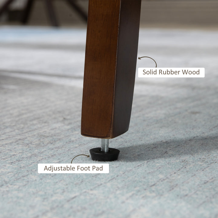 HOMCOM Modern Accent Chairs with Cushioned Seat, Upholstered Linen-Feel Armchair for Bedroom, Living Room, Dark Gray