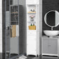 HOMCOM Tall Wooden Bathroom Cabinet Storage Organizer Kitchen Bedroom Decorative