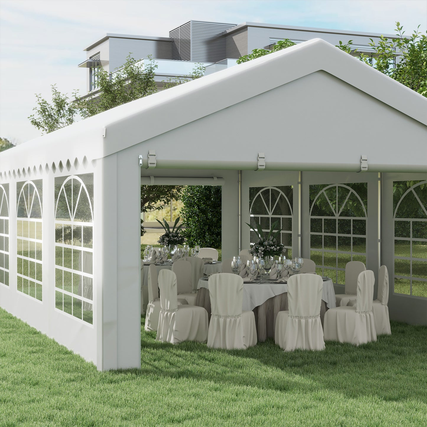 Wedding Tent with Sidewalls - Heavy Duty Party Tent, White