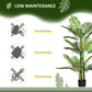 HOMCOM Artificial Tree Areca Palm Tree Fake Plants in Pot with 21 Leaves for Indoor Decor, 8"x8"x60", Green