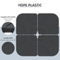 Outsunny 4 Pieces Umbrella Base Parasol Stand for Cantilever Umbrella Fill w/ Sand or Water Black